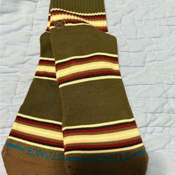 Stance Casual Socks - Brown, Cream, Red, Blue Stripes - Picture 4 of 7